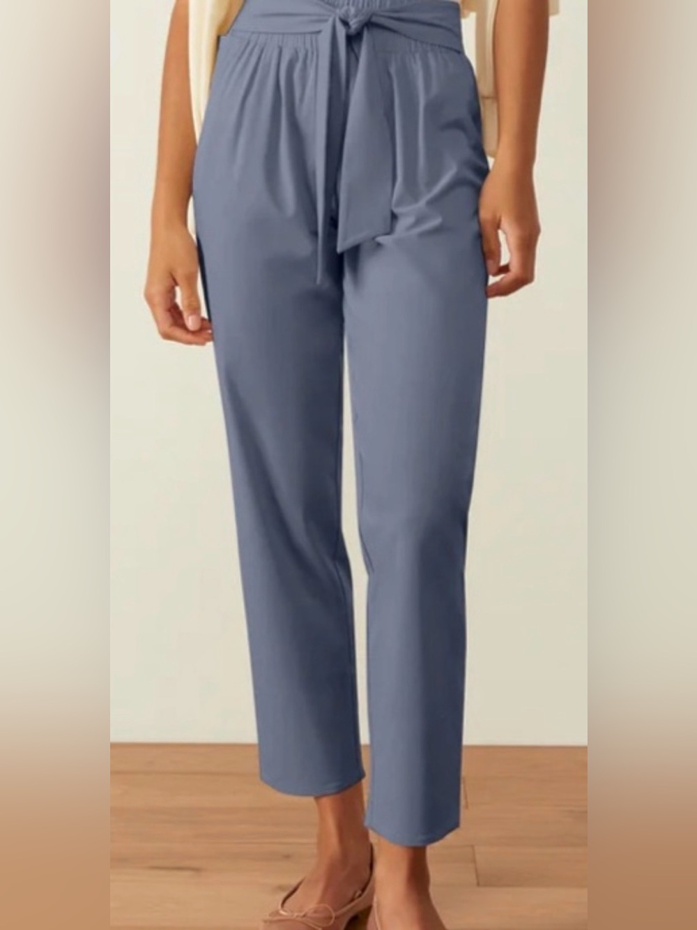 ADAY Easy Day Slate Blue Cropped Ankle Pants